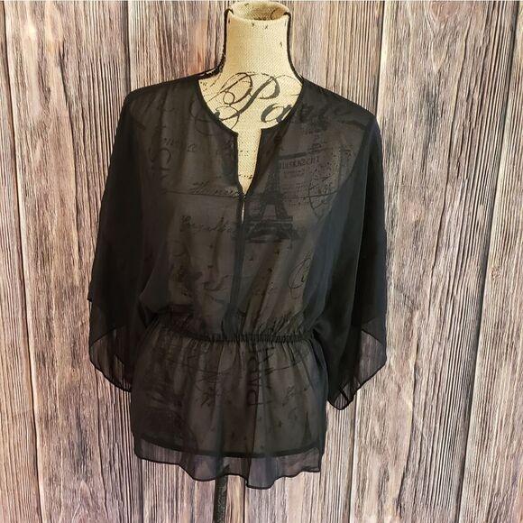 Tory Burch Flowy Sheer Top - Picture 11 of 11